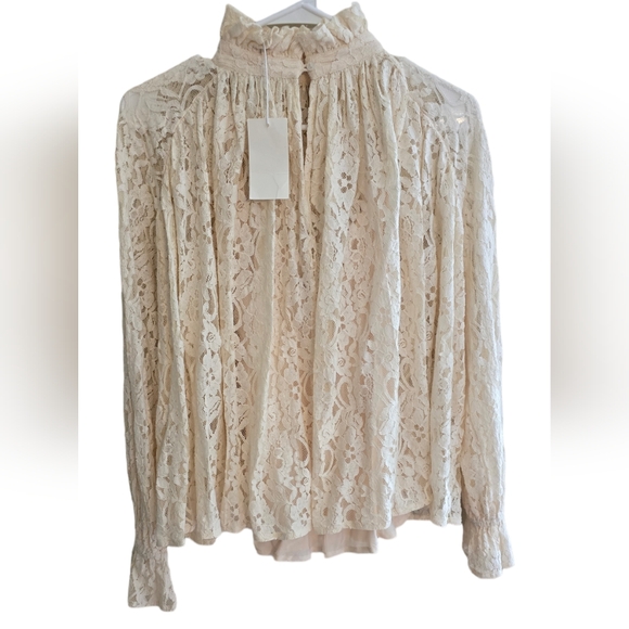 MILLE CHANTAL TRAPEZE BLOUSE IN CREAM SIZE XXS NWT - Picture 6 of 9